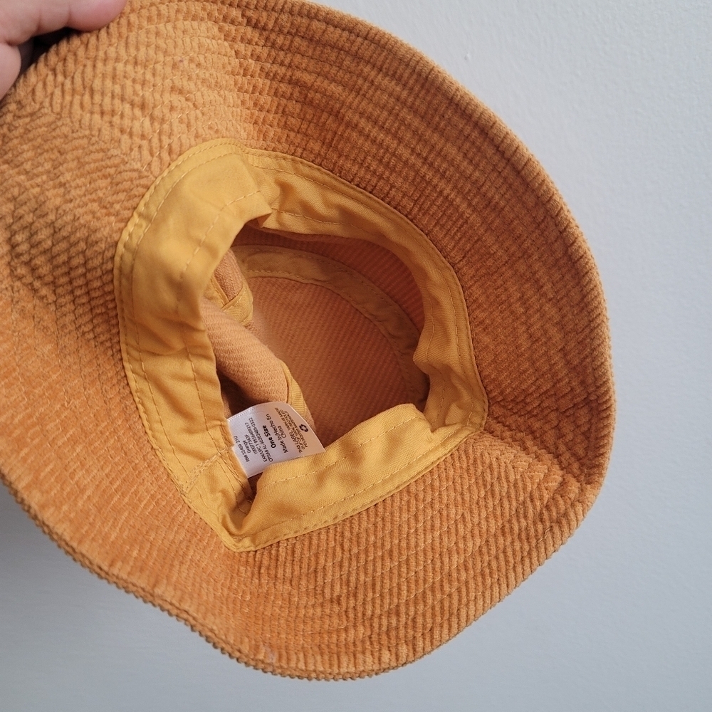Wonder Nation Girls Marigold Corduroy Kids Bucket Hat - Picture 3 of 4